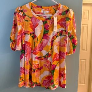Chico’s Fiesta Gathered Elbow Tee